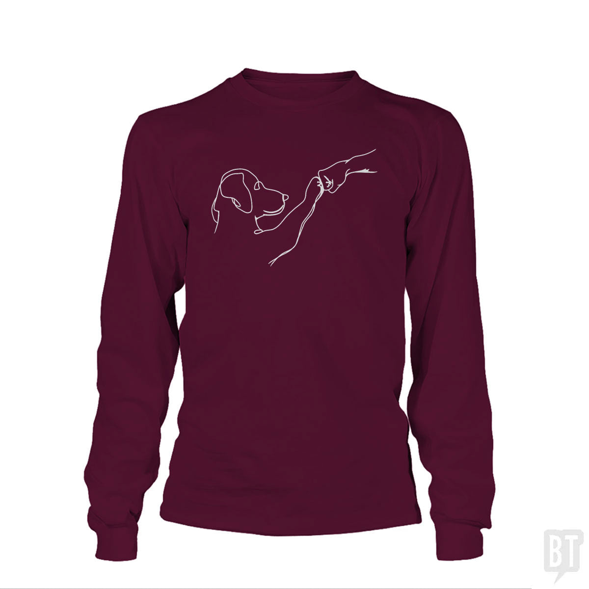 Dog and Human Fist Bump - Adult & Kids T-Shirts, Sweatshirts & Hoodies apparel design preview 1