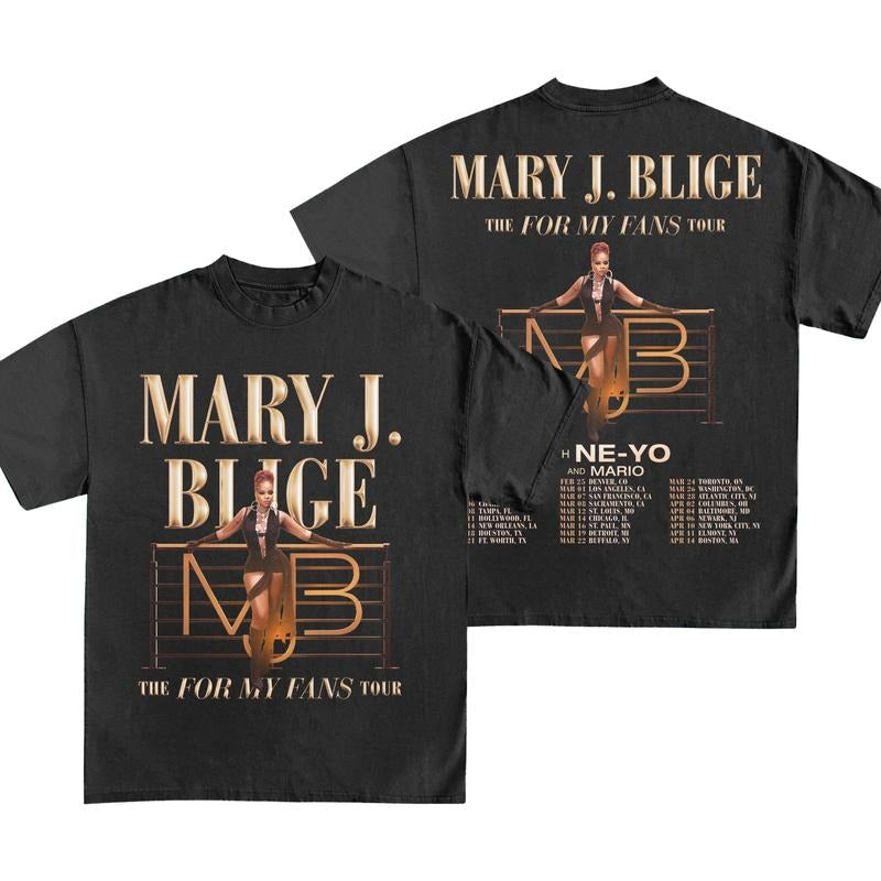 Mary J. Blige My Fans Tour 2025 Music M3 - Adult & Kids T-Shirts, Sweatshirts & Hoodies apparel design preview 1