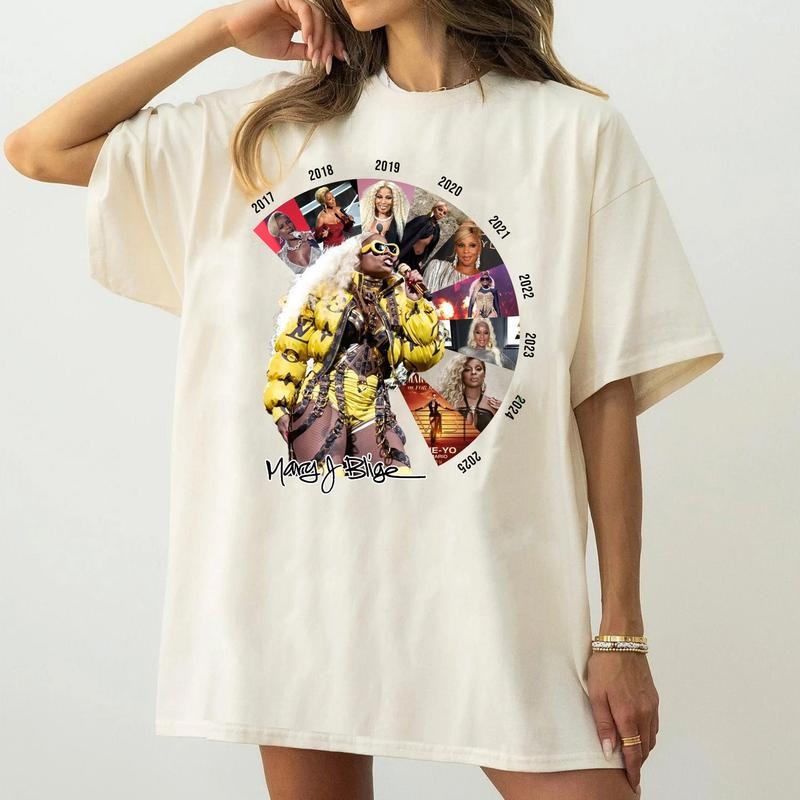 Mary J. Blige My Fans Tour 2025 Music 8 - Adult & Kids T-Shirts, Sweatshirts & Hoodies apparel design preview 1