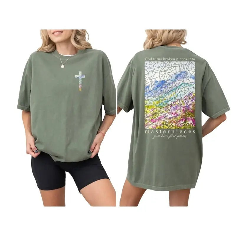Masterpieces Christian Comfort Colors Bible Verse - Adult & Kids T-Shirts, Sweatshirts & Hoodies apparel design preview 1