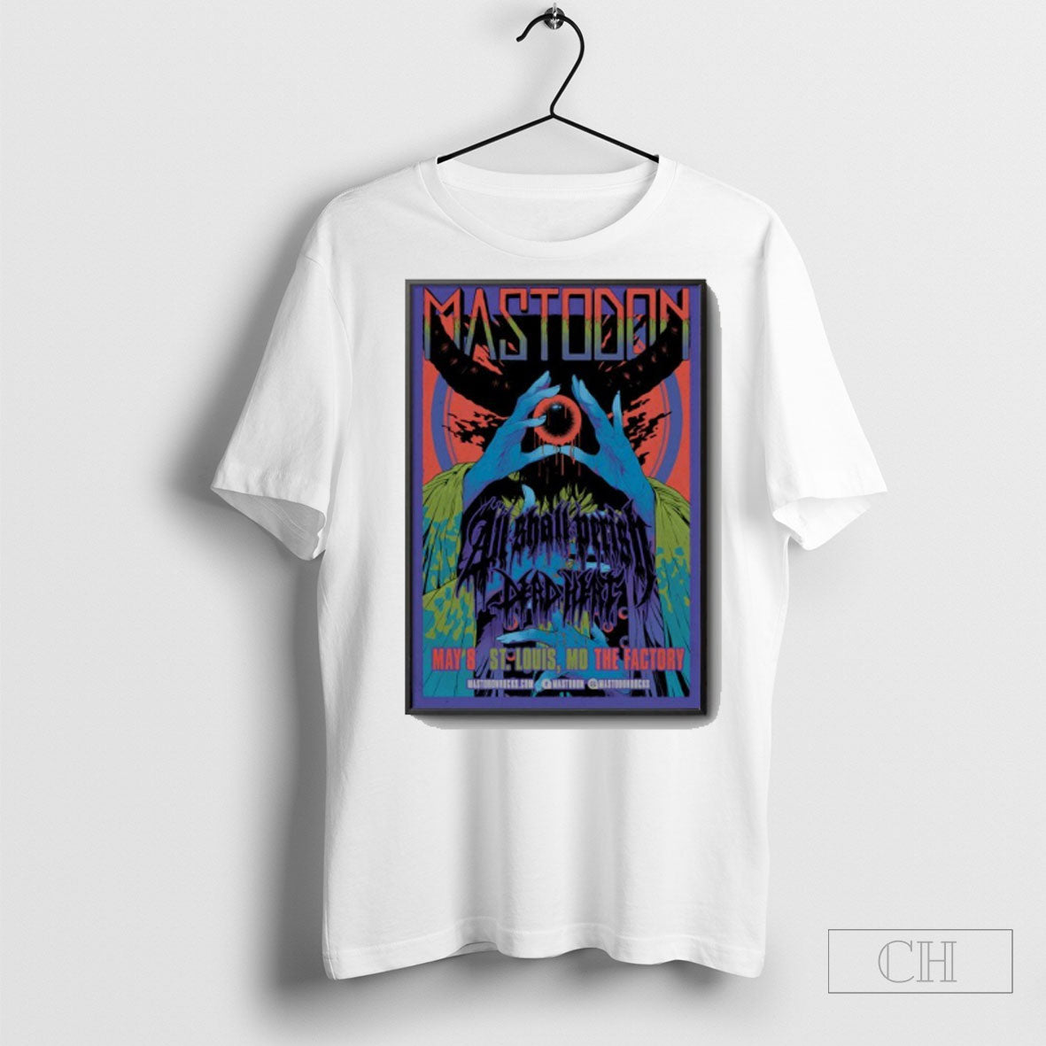 Mastodon The Factory 5 8 25 St Louis Mo Show Poster - Adult & Kids T-Shirts, Sweatshirts & Hoodies apparel design preview 1