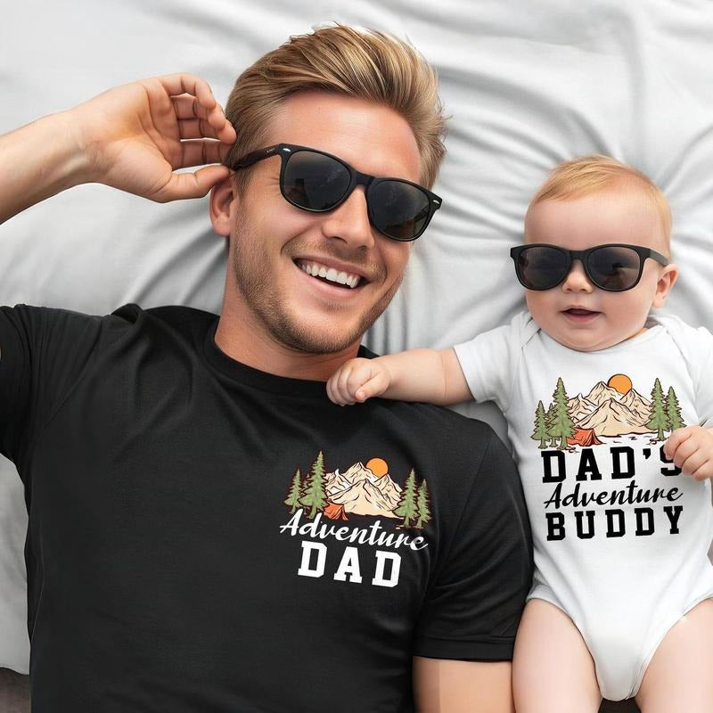 Matching Adventure Baby Dad First Daddy Me Shower New - Adult & Kids T-Shirts, Sweatshirts & Hoodies apparel design preview 1