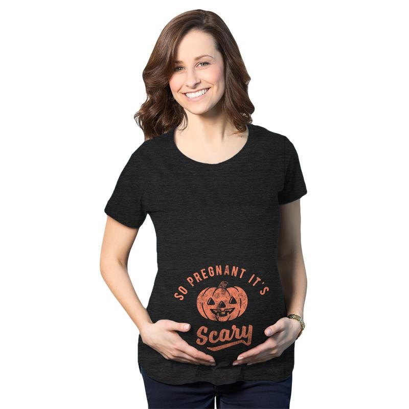 Maternity So Pregnant 'S Scary Funny Halloween Jack O - Adult & Kids T-Shirts, Sweatshirts & Hoodies apparel design preview 1