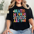 Math Teacher Retro Back School Hippie Is Tough But So - Adult & Kids T-Shirts, Sweatshirts & Hoodies apparel design preview 1