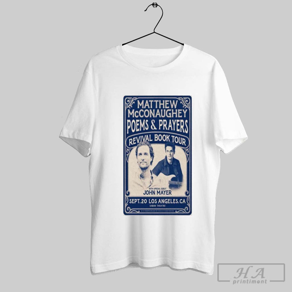 Matthew Mcconaughey Poems Prayers Revival Book Tour - Adult & Kids T-Shirts, Sweatshirts & Hoodies apparel design preview 1
