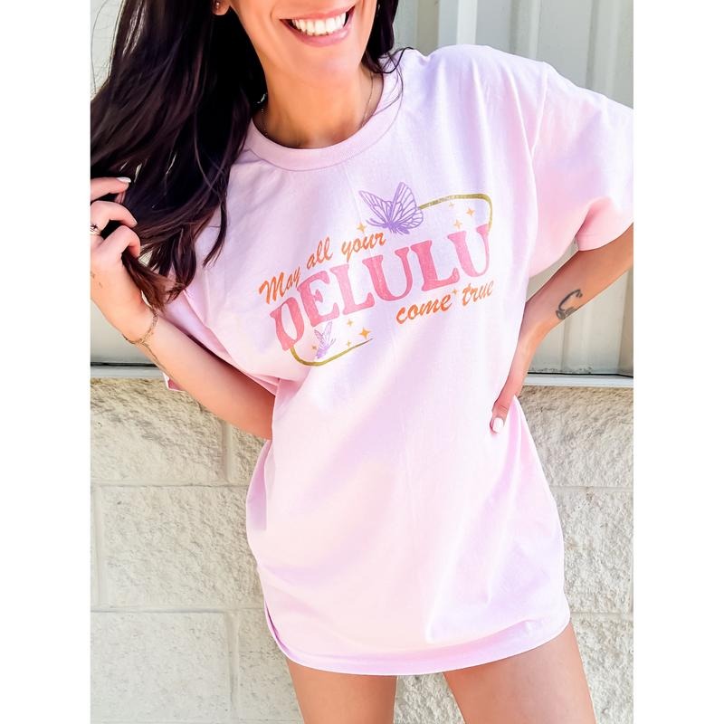 May All Your Delulu Top - Adult & Kids T-Shirts, Sweatshirts & Hoodies apparel design preview 1