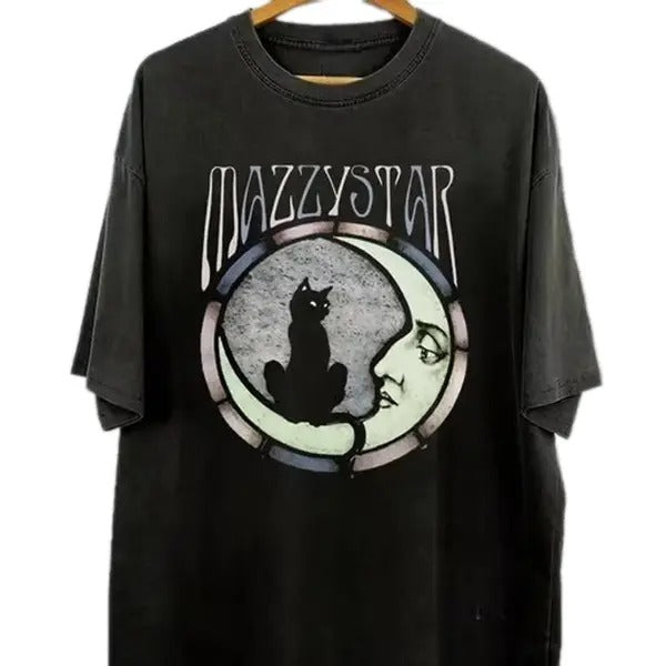 Mazzy Star Moon Cat 90s Alt Rock Band Cotton Top - Adult & Kids T-Shirts, Sweatshirts & Hoodies apparel design preview 1