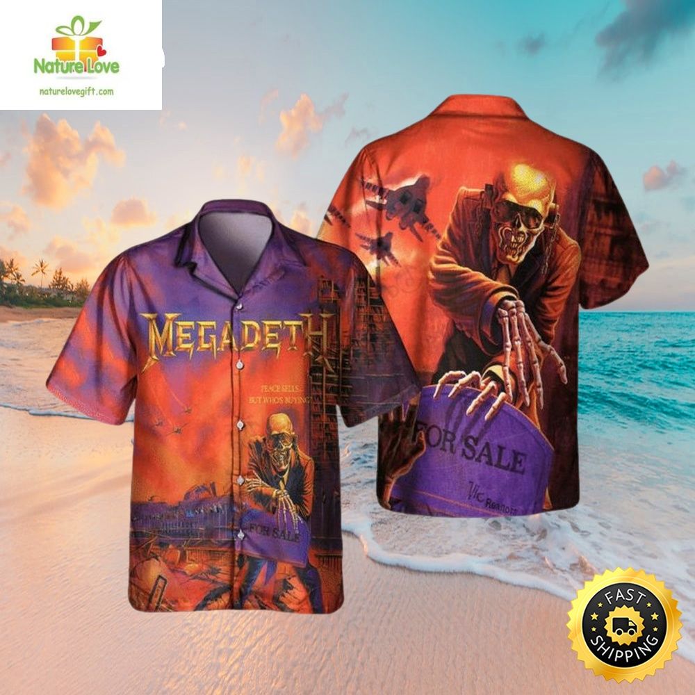 Megadeth Peace Sells 1986 Hawaiian Music Band - Adult & Kids T-Shirts, Sweatshirts & Hoodies apparel design preview 1