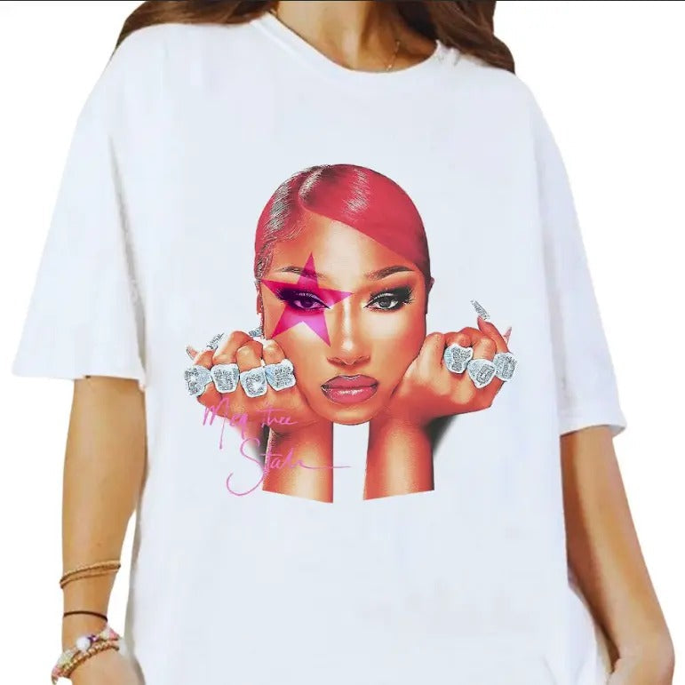 Megann Theee Stallion Cotton Fabric - Adult & Kids T-Shirts, Sweatshirts & Hoodies apparel design preview 1