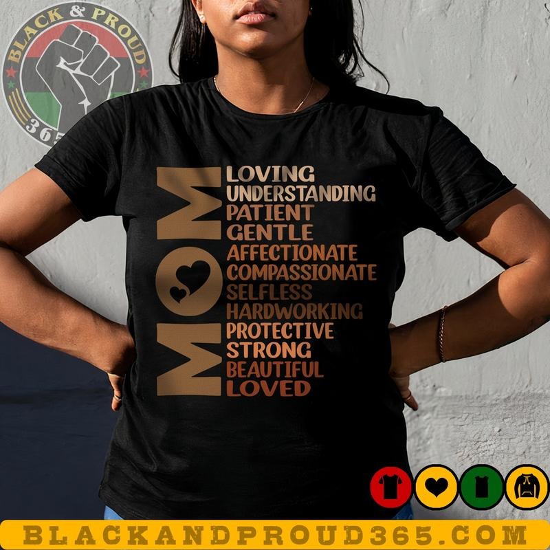 Melanin Mom Loving Strong Loved Black Girl Magic Mama - Adult & Kids T-Shirts, Sweatshirts & Hoodies apparel design preview 1