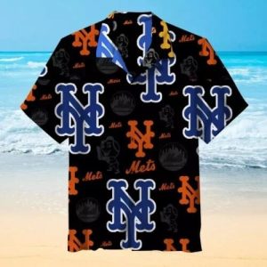 Men New York Mets Baseball Floral Aloha Hawaiian - Adult & Kids T-Shirts, Sweatshirts & Hoodies apparel design preview 1
