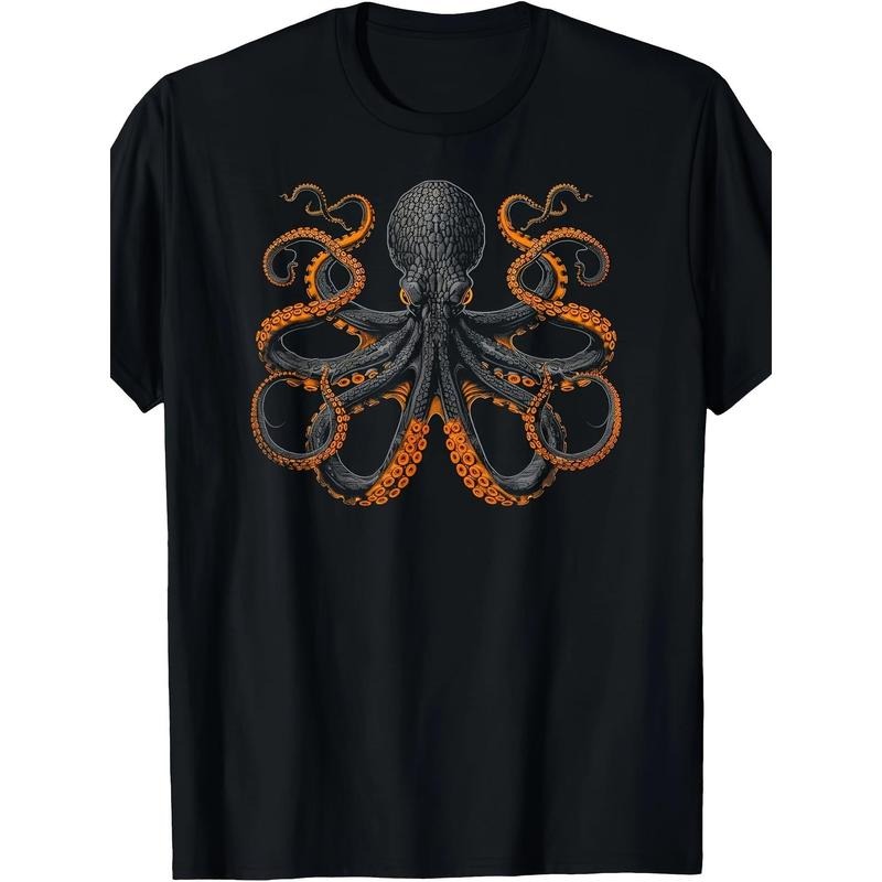 Retro Inspired 180g Octopus Unique Made USA - Adult & Kids T-Shirts, Sweatshirts & Hoodies apparel design preview 1