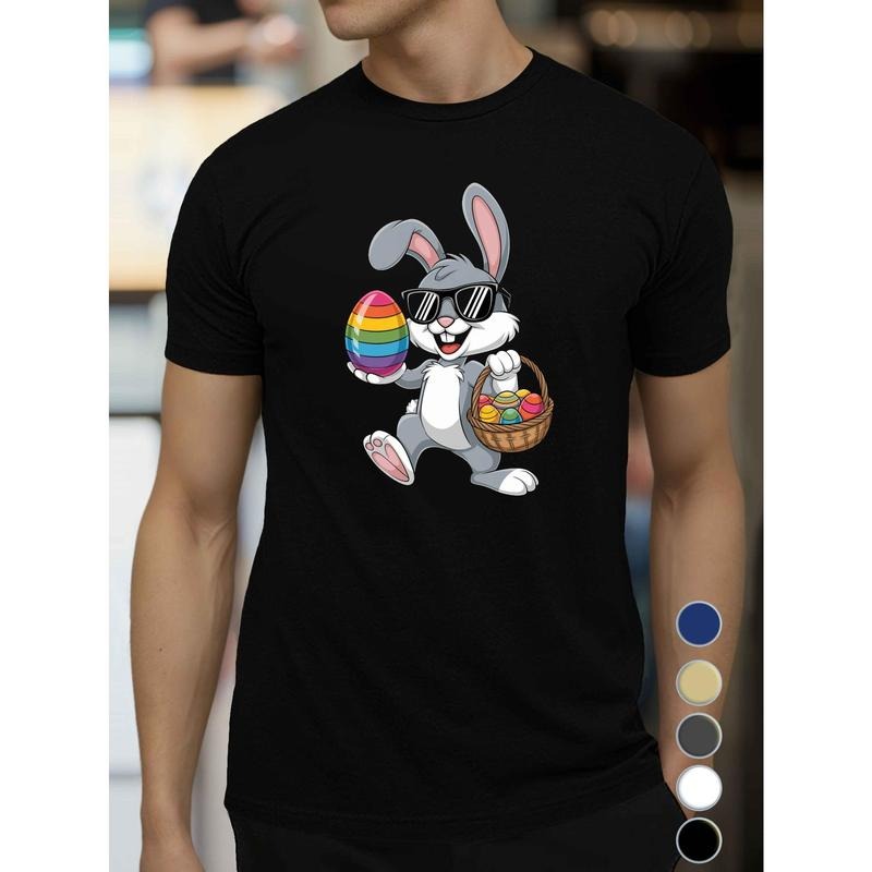 Summer Cartoon Rabbit Easter Eggs. Made USA - Adult & Kids T-Shirts, Sweatshirts & Hoodies apparel design preview 1