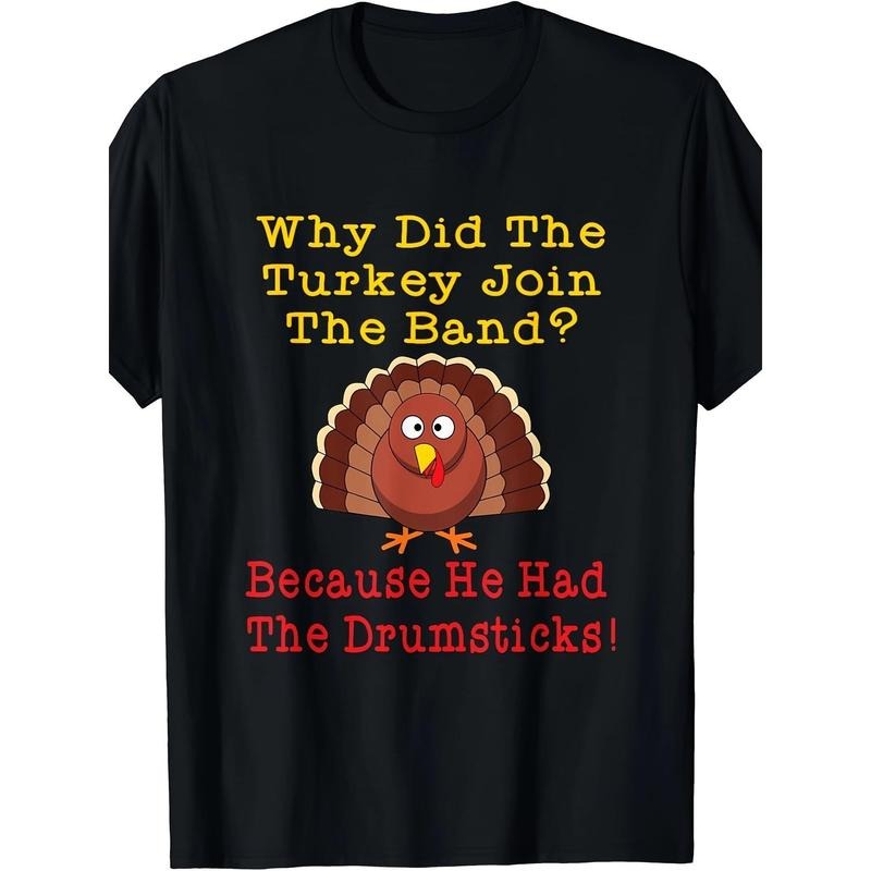 Thanksgiving Turkey Band Humor 100% Cotton Casual - Adult & Kids T-Shirts, Sweatshirts & Hoodies apparel design preview 1