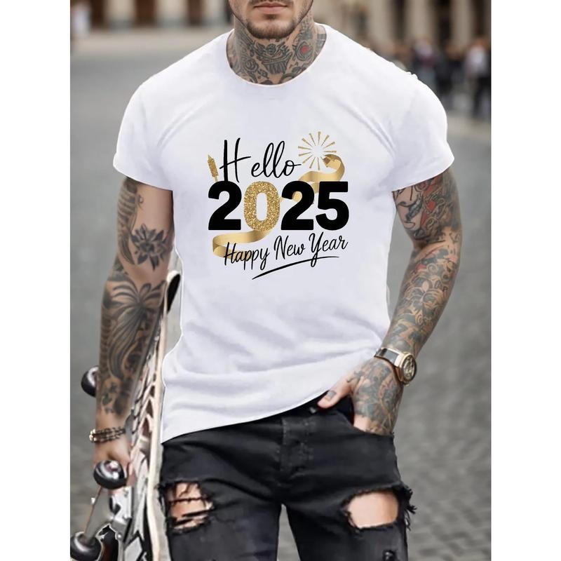 "Hello 2025 Happy New Year" Firework Print Casual - Adult & Kids T-Shirts, Sweatshirts & Hoodies apparel design preview 1
