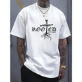 100% Cotton "Rooted Christ" Black Casual Short Sleeve - Adult & Kids T-Shirts, Sweatshirts & Hoodies apparel design preview 1