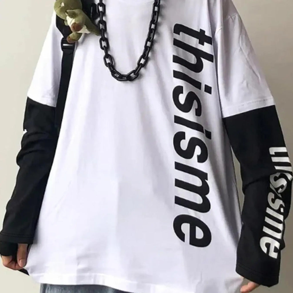 2 1 Colorblock Letter Print Drop Shoulder Casual - Adult & Kids T-Shirts, Sweatshirts & Hoodies apparel design preview 1