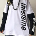 2 1 Colorblock Letter Print Drop Shoulder Casual - Adult & Kids T-Shirts, Sweatshirts & Hoodies apparel design preview 1