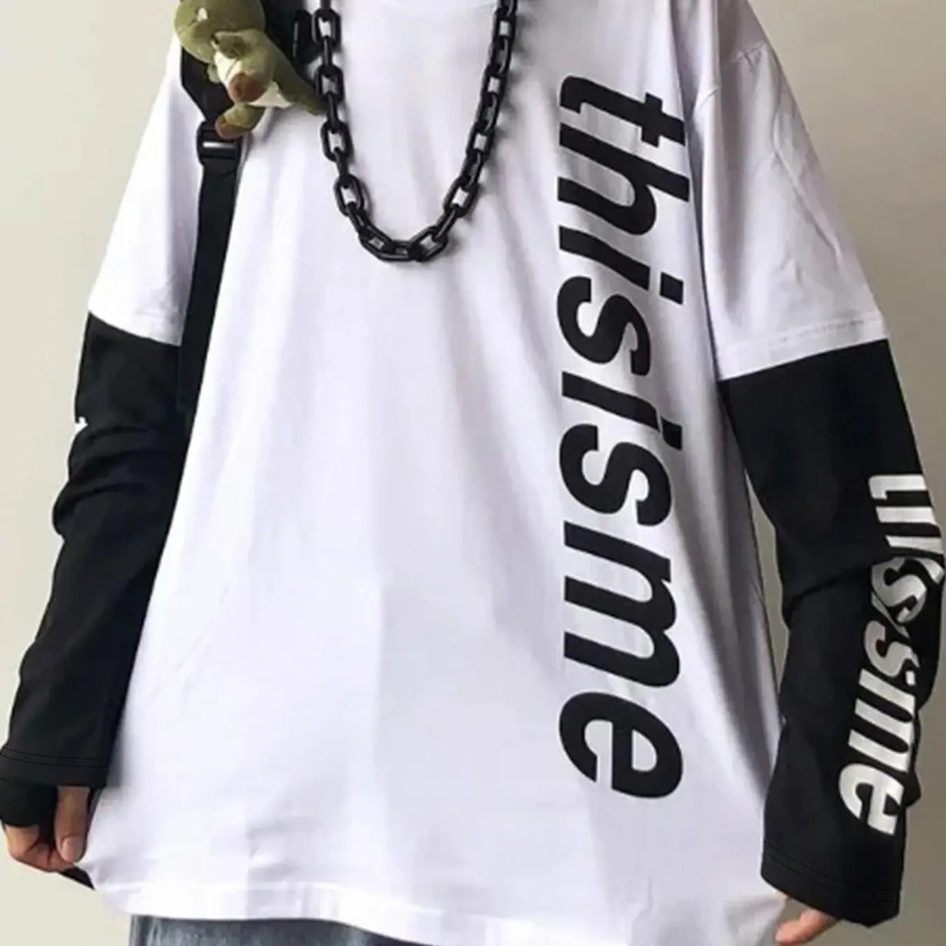 2 1 Colorblock Letter Print Drop Shoulder Casual - Adult & Kids T-Shirts, Sweatshirts & Hoodies apparel design preview 1