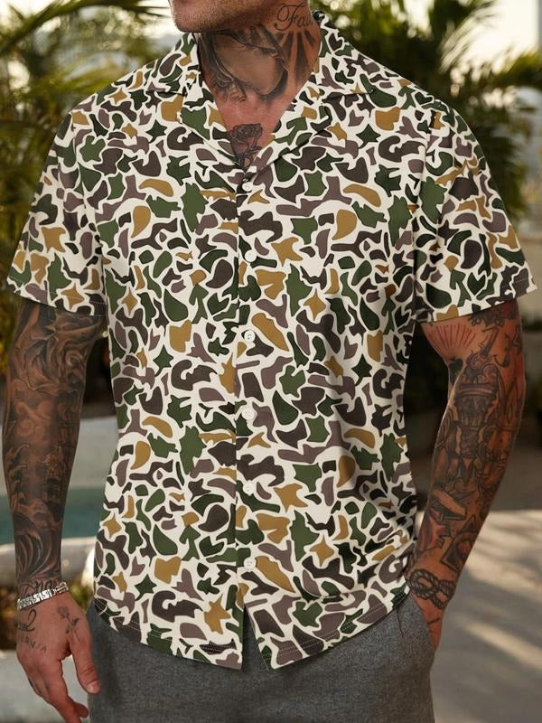 Camo Print Short Sleeve Regular Fit Casual Comfy Top - Adult & Kids T-Shirts, Sweatshirts & Hoodies apparel design preview 1