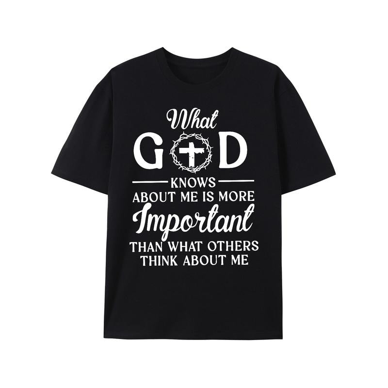 Casual "What God Knows" Print Crew Neck Short Sleeves - Adult & Kids T-Shirts, Sweatshirts & Hoodies apparel design preview 1