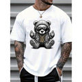 Casual Cartoon Bear Print Round Neck Short Sleeve - Adult & Kids T-Shirts, Sweatshirts & Hoodies apparel design preview 1
