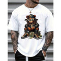 Casual Cartoon Bear Print Short Sleeve Crew Neck - Adult & Kids T-Shirts, Sweatshirts & Hoodies apparel design preview 1