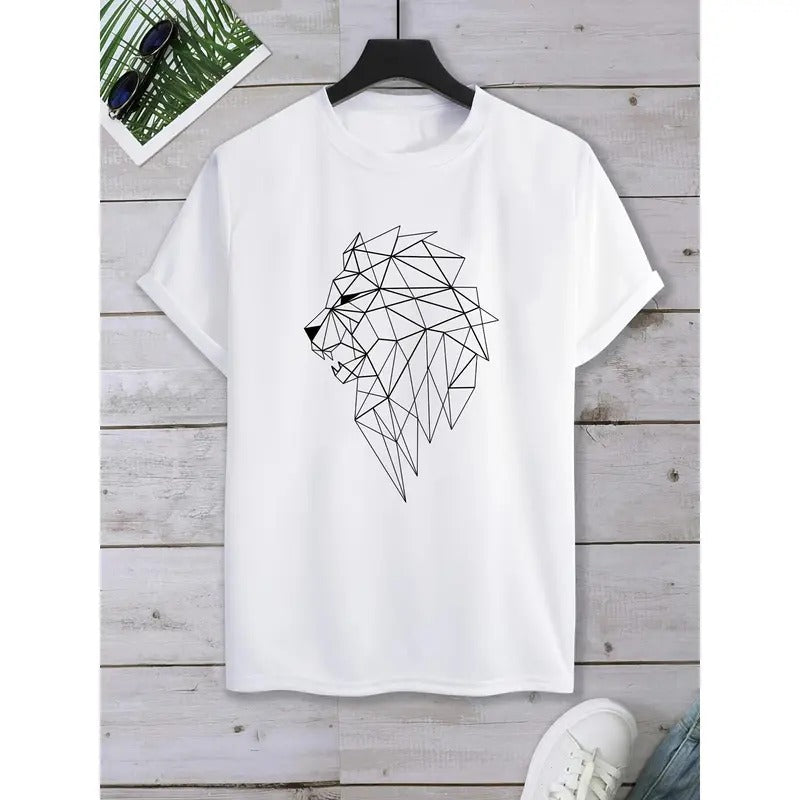 Casual Crew Neck Short Sleeve Lion Print Made USA - Adult & Kids T-Shirts, Sweatshirts & Hoodies apparel design preview 1