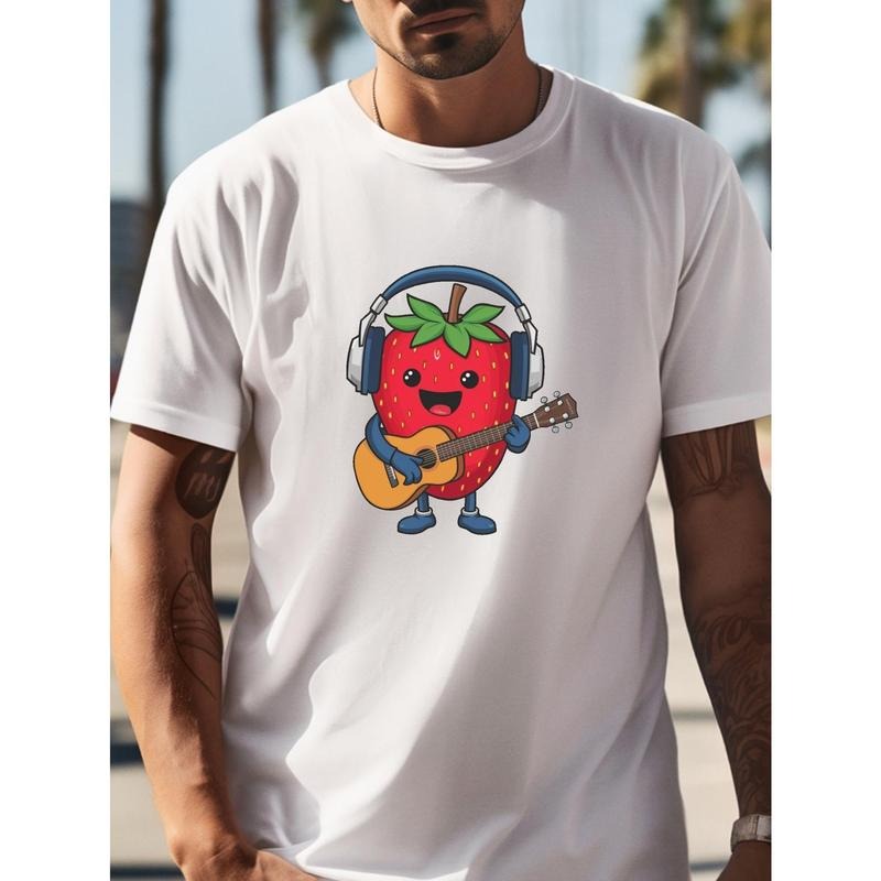 Crew Neck Short Sleeve Adorable Cartoon Strawberry - Adult & Kids T-Shirts, Sweatshirts & Hoodies apparel design preview 1