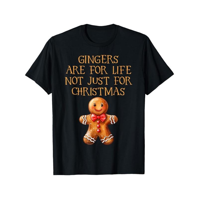 Funny Gingerbread Gingers Are Life Xmas Baker Cotton - Adult & Kids T-Shirts, Sweatshirts & Hoodies apparel design preview 1