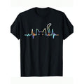 Heartbeat Cat Soft Cotton Short Sleeve Round Neck - Adult & Kids T-Shirts, Sweatshirts & Hoodies apparel design preview 1