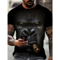 Plus Size 3D Gorilla Print Short Sleeve Summer Street - Adult & Kids T-Shirts, Sweatshirts & Hoodies apparel design preview 1