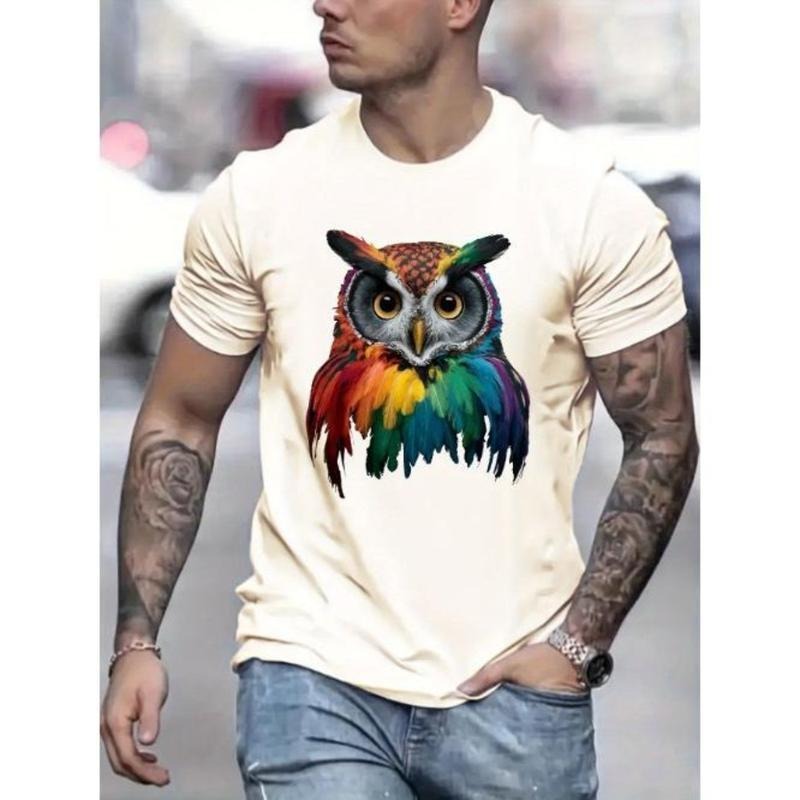 Simple Owl Print Round Crew Neck Short Sleeve Casual - Adult & Kids T-Shirts, Sweatshirts & Hoodies apparel design preview 1