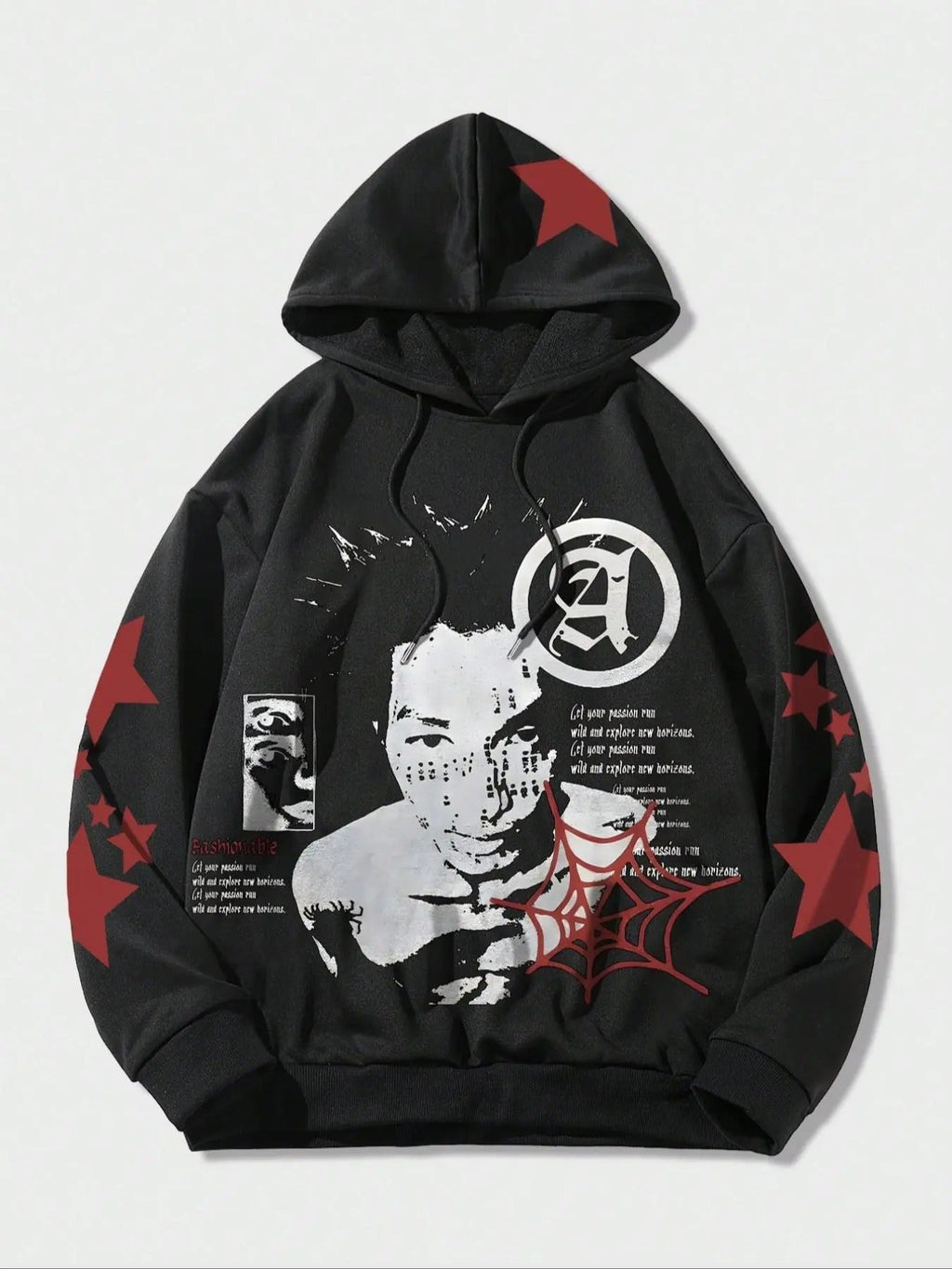 Star Print Drawstring Regular Fit Casual Hooded Fall - Adult & Kids T-Shirts, Sweatshirts & Hoodies apparel design preview 1