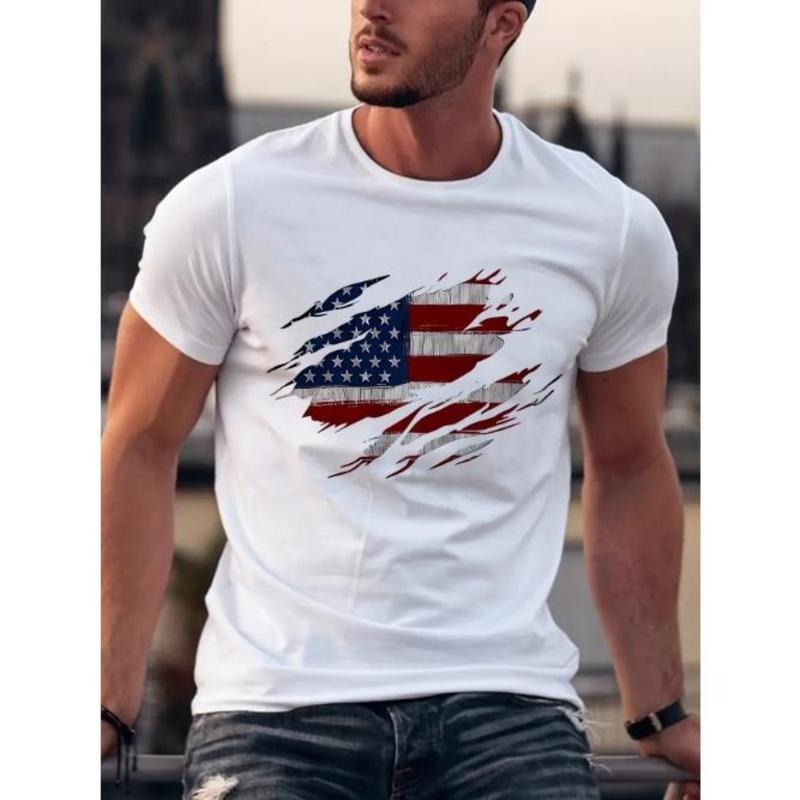 American Flag Printed Casual Crew Neck Soft Slight - Adult & Kids T-Shirts, Sweatshirts & Hoodies apparel design preview 1