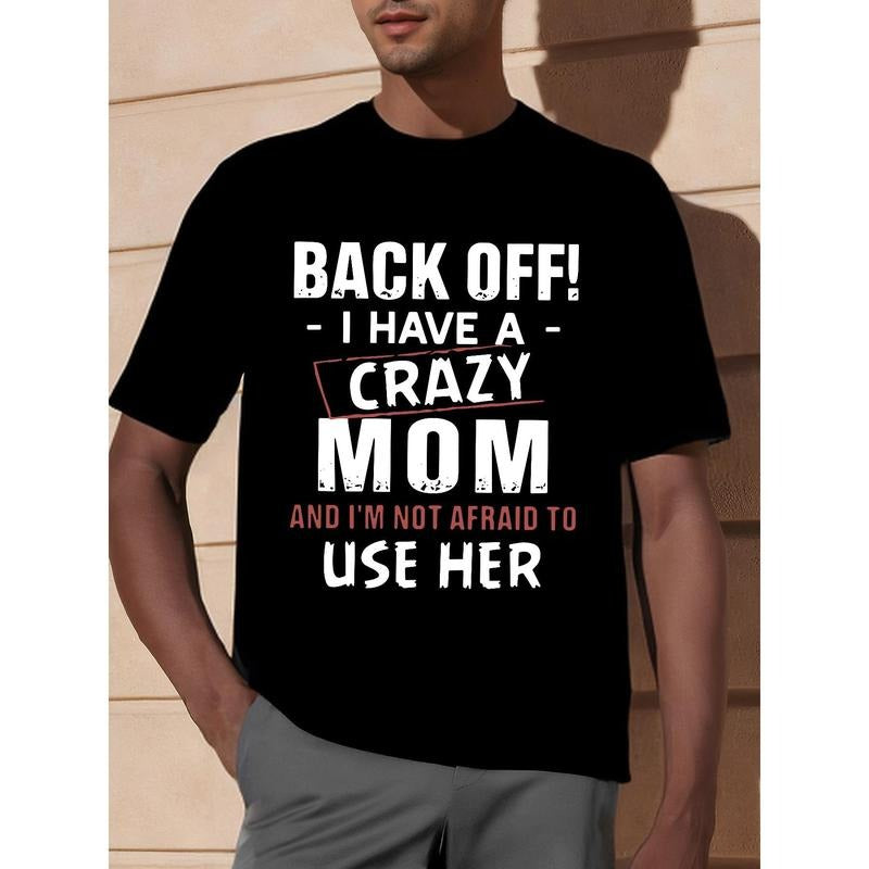 Crazy Mom Hilarious Print Short Sleeve Crew Neck - Adult & Kids T-Shirts, Sweatshirts & Hoodies apparel design preview 1
