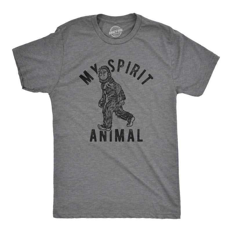 My Spirit Animal: Bigfoot Funny Sasquatch Sarcastic - Adult & Kids T-Shirts, Sweatshirts & Hoodies apparel design preview 1