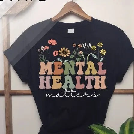 Mental Health Matters Teacher Awareness Anxiety - Adult & Kids T-Shirts, Sweatshirts & Hoodies apparel design preview 1
