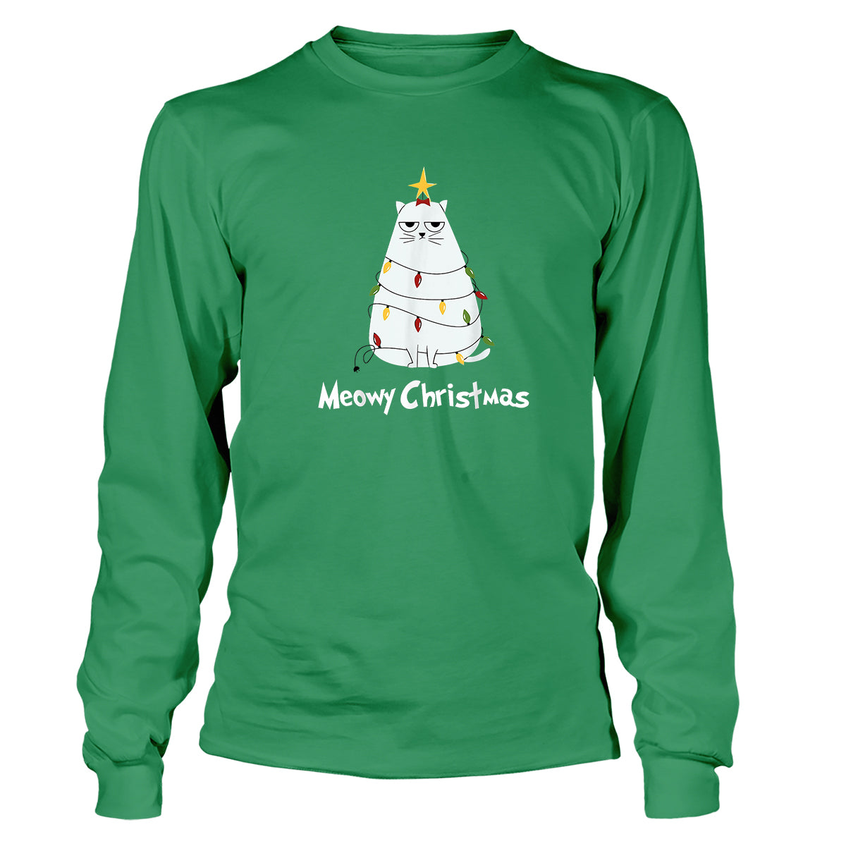 Meow Christmas - Adult & Kids T-Shirts, Sweatshirts & Hoodies apparel design preview 1