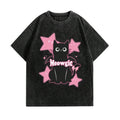 Meowgic Cat Star Y2k Vintage Dark Rock Spider Slogan - Adult & Kids T-Shirts, Sweatshirts & Hoodies apparel design preview 1
