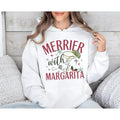 Merrier Margarita Funny Cocktail Festive Xmas Party - Adult & Kids T-Shirts, Sweatshirts & Hoodies apparel design preview 1
