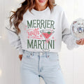 Merrier Martini Retro Funny Cocktail Vintage Xmas - Adult & Kids T-Shirts, Sweatshirts & Hoodies apparel design preview 1