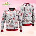 Pink Flamingo Pattern 3D Merry Xmas Gift 3D Ugly Christmas Sweater - Holiday Gift product image