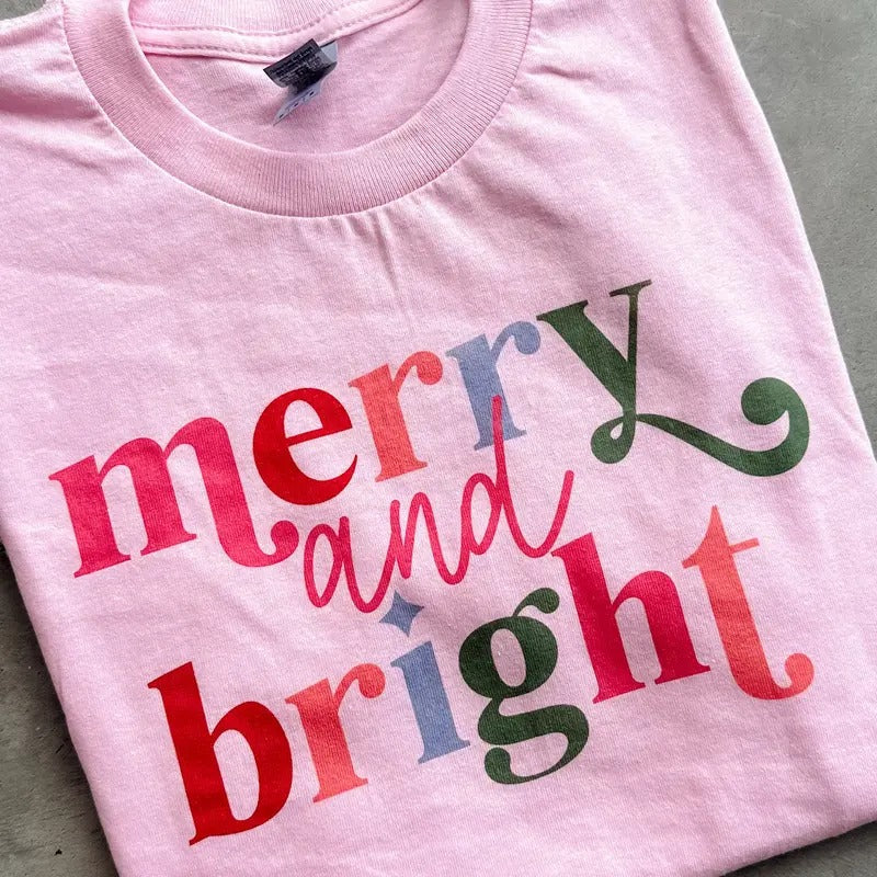Merry Bright Top - Adult & Kids T-Shirts, Sweatshirts & Hoodies apparel design preview 1