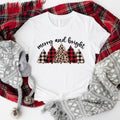 Merry Bright Leopard Tree Cute Lover Xmas - Adult & Kids T-Shirts, Sweatshirts & Hoodies apparel design preview 1