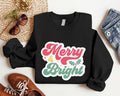 Merry Bright Cute Xmas Party Winter - Adult & Kids T-Shirts, Sweatshirts & Hoodies apparel design preview 1