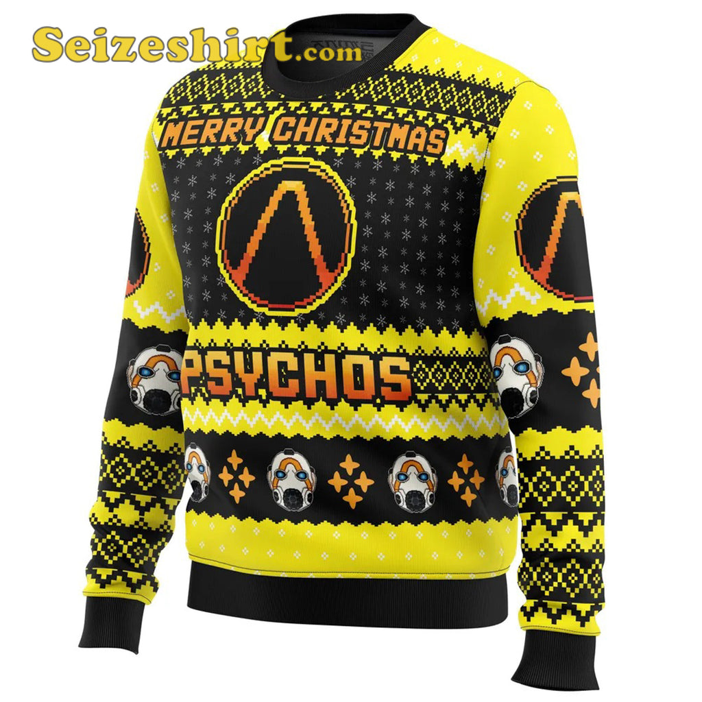 Merry Christmas Psychos Borderlands Boys Christmas Sweater - Holiday Gift product image 2