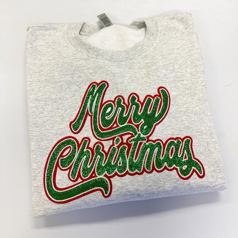 Merry Sequin Patch Gildan - Adult & Kids T-Shirts, Sweatshirts & Hoodies apparel design preview 1