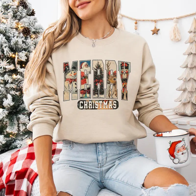Merry Cute Xmas Santa Claus - Adult & Kids T-Shirts, Sweatshirts & Hoodies apparel design preview 1