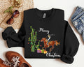 Merry Western Party Country Xmas Cowboy Family Winter - Adult & Kids T-Shirts, Sweatshirts & Hoodies apparel design preview 1